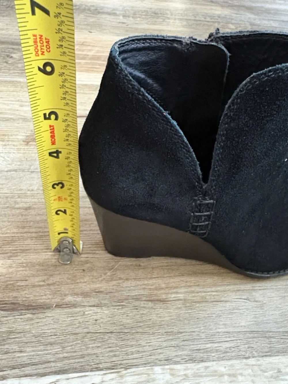 Lucky Brand Black Wedge Ankle Booties